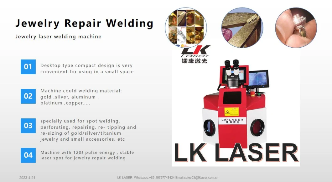 Jewelry Gold Laser Welding Machine Desktop Silver Jewellery Laser Spot Welding Machine